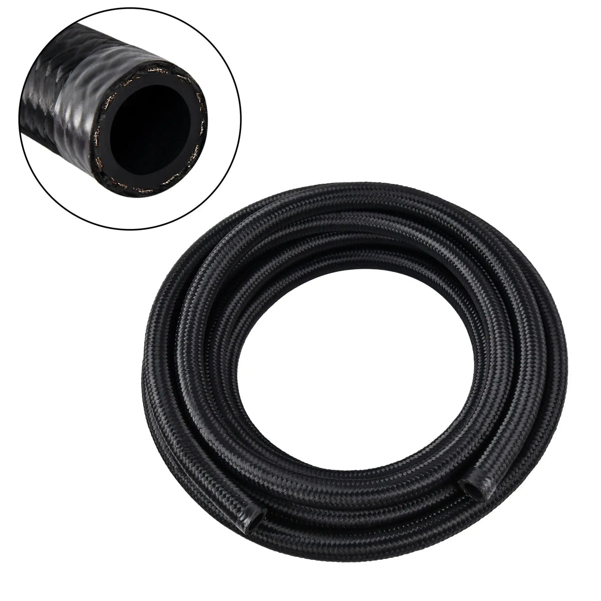 Car Auto Stainless Steel Braided 10ft 3/8 Fuel Line Kit with AN6 Swivel  End Fitting for CPE Oil Gas Hose 