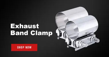 GetUSCart- EVIL ENERGY 2.5 Inch Exhaust Clamp,Butt Joint Band Clamp Sleeve  Coupler Stainless Steel