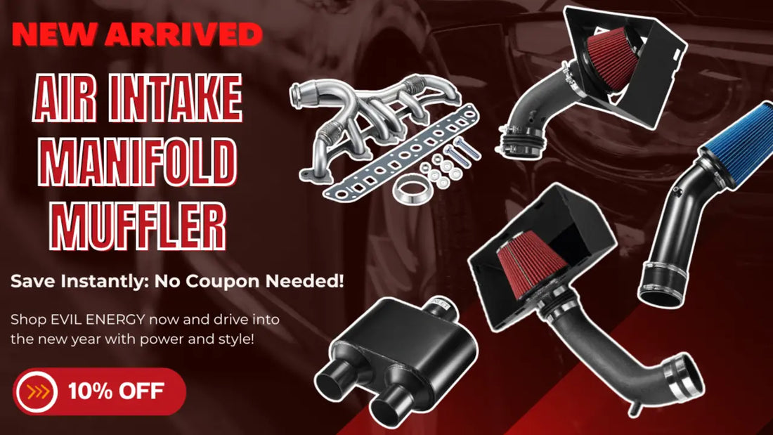 Cold Air Intake Kit, Exhaust Muffler, and Exhaust Manifold Kit for car performance upgrades at IEVIL ENERGY.