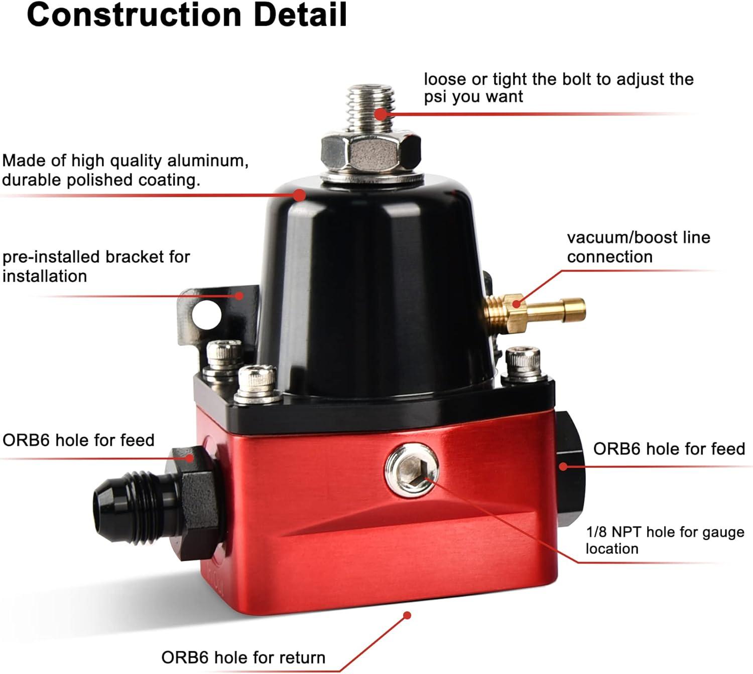 EFI Fuel System Return-Style Kit Fuel Pressure Regulator 20-120PSI Universal | EVIL ENERGY