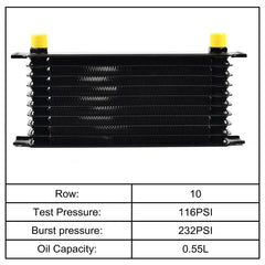 Evilenergy 10AN Transmission Engine Cooler Universal Aluminium