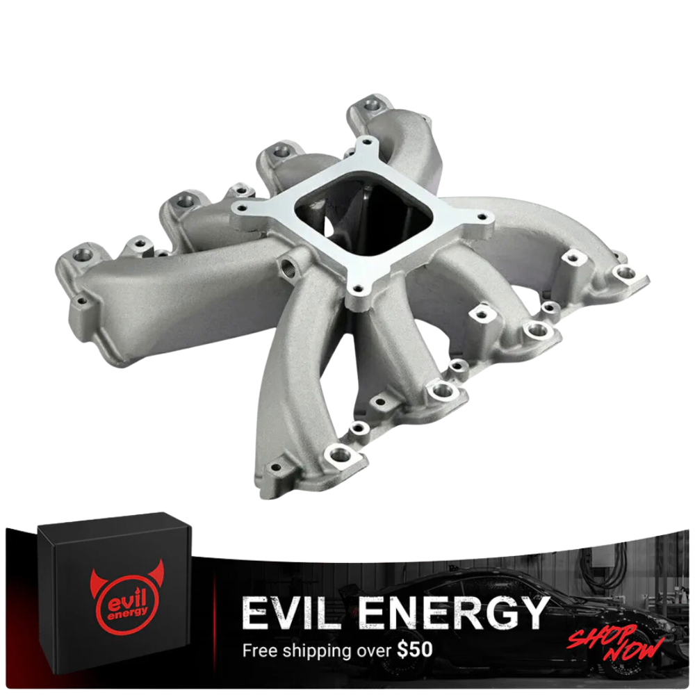 Evil Energy Intake Manifold + Fuel Rail Kit Bundle 300-137 For Single Plane EFI - GM LS1/LS2/LS6