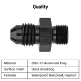 AN Male to BSP Fitting - 4/6/8/10/12 AN Adapter Straight Aluminum Black | High-Performance Fuel System Solution | EVIL ENERGY