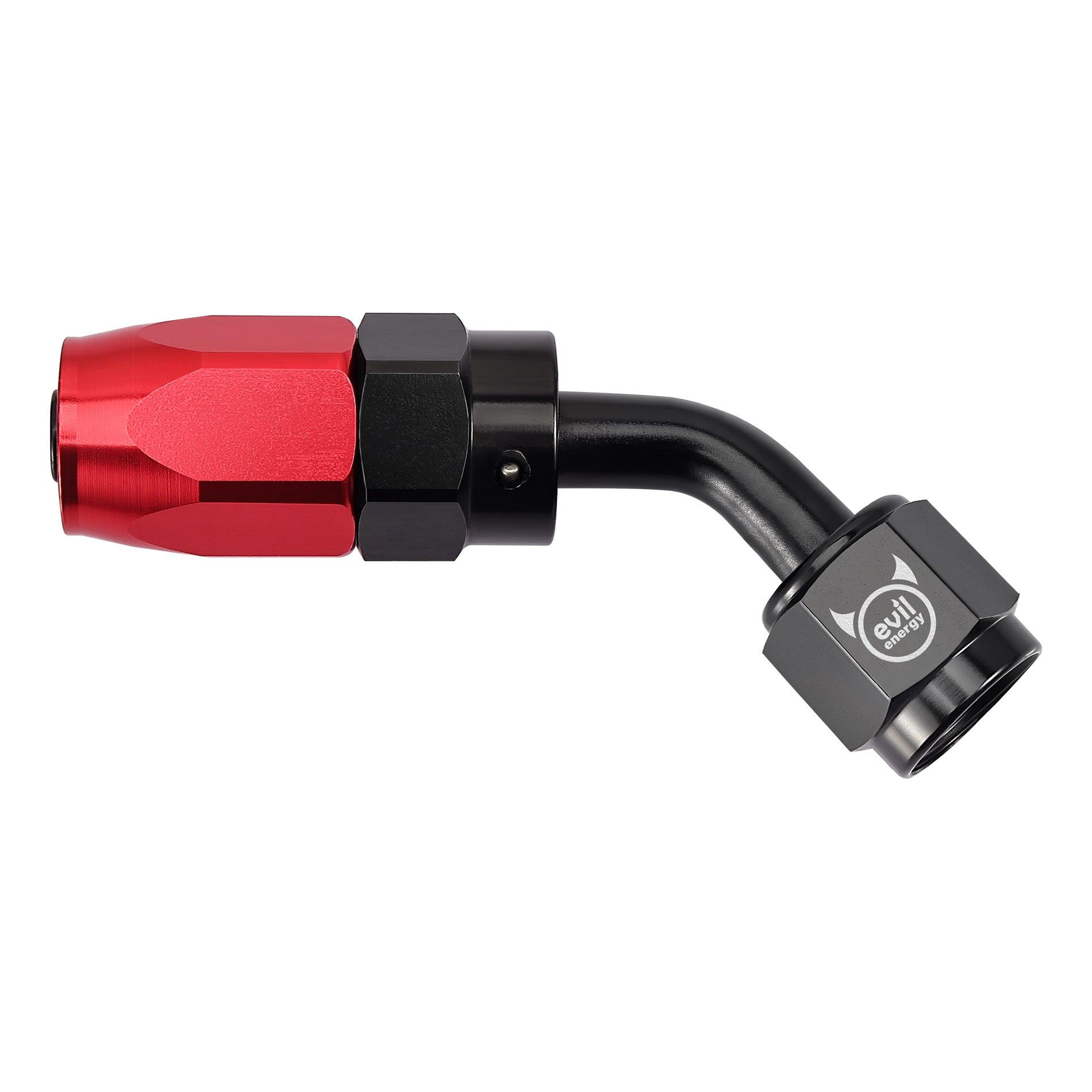 EVIL ENERGY AN Hose End Fitting Red&Black Swivel Aluminum (4/6/8/10/12AN)