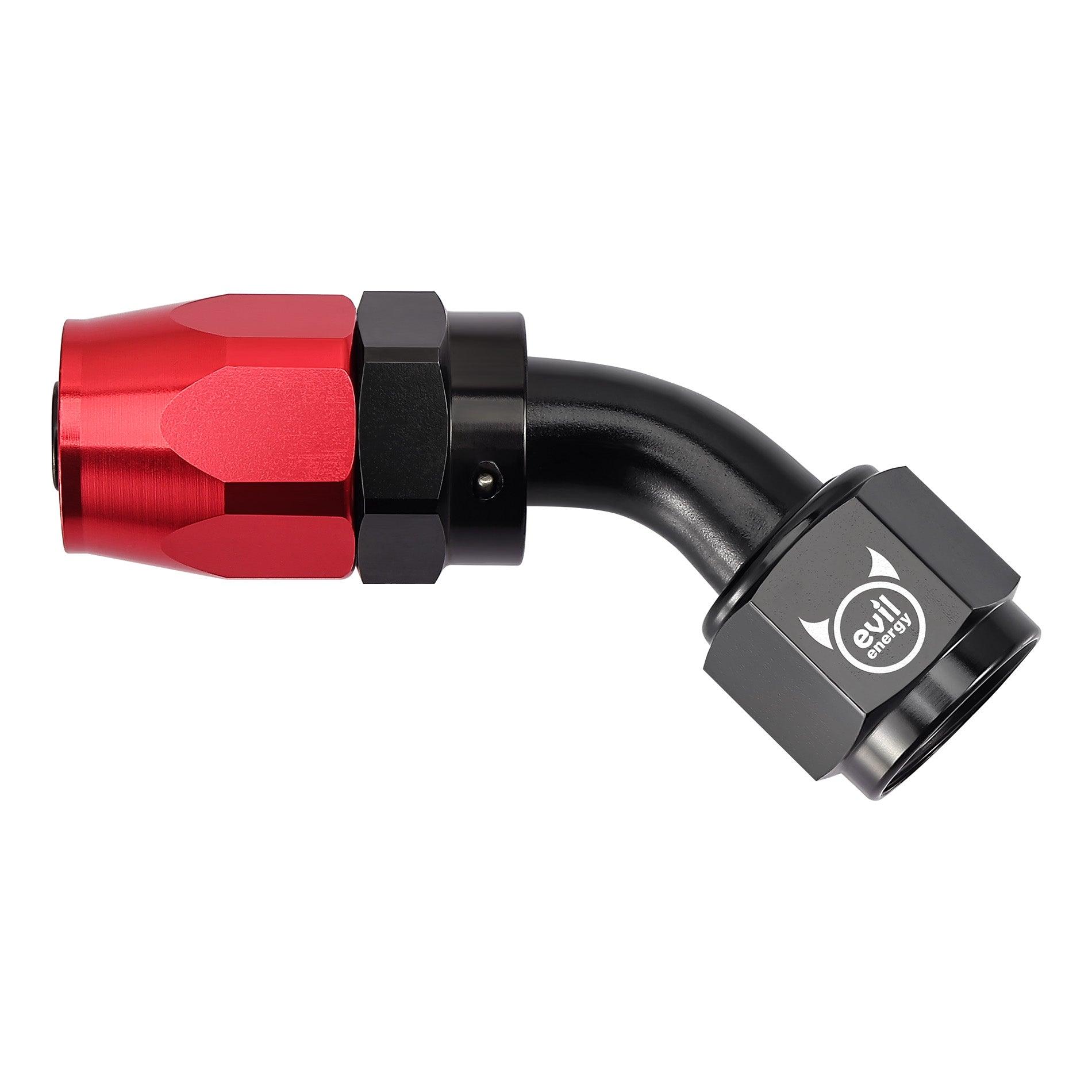 EVIL ENERGY AN Hose End Fitting Red&Black Swivel Aluminum (4/6/8/10/12AN)