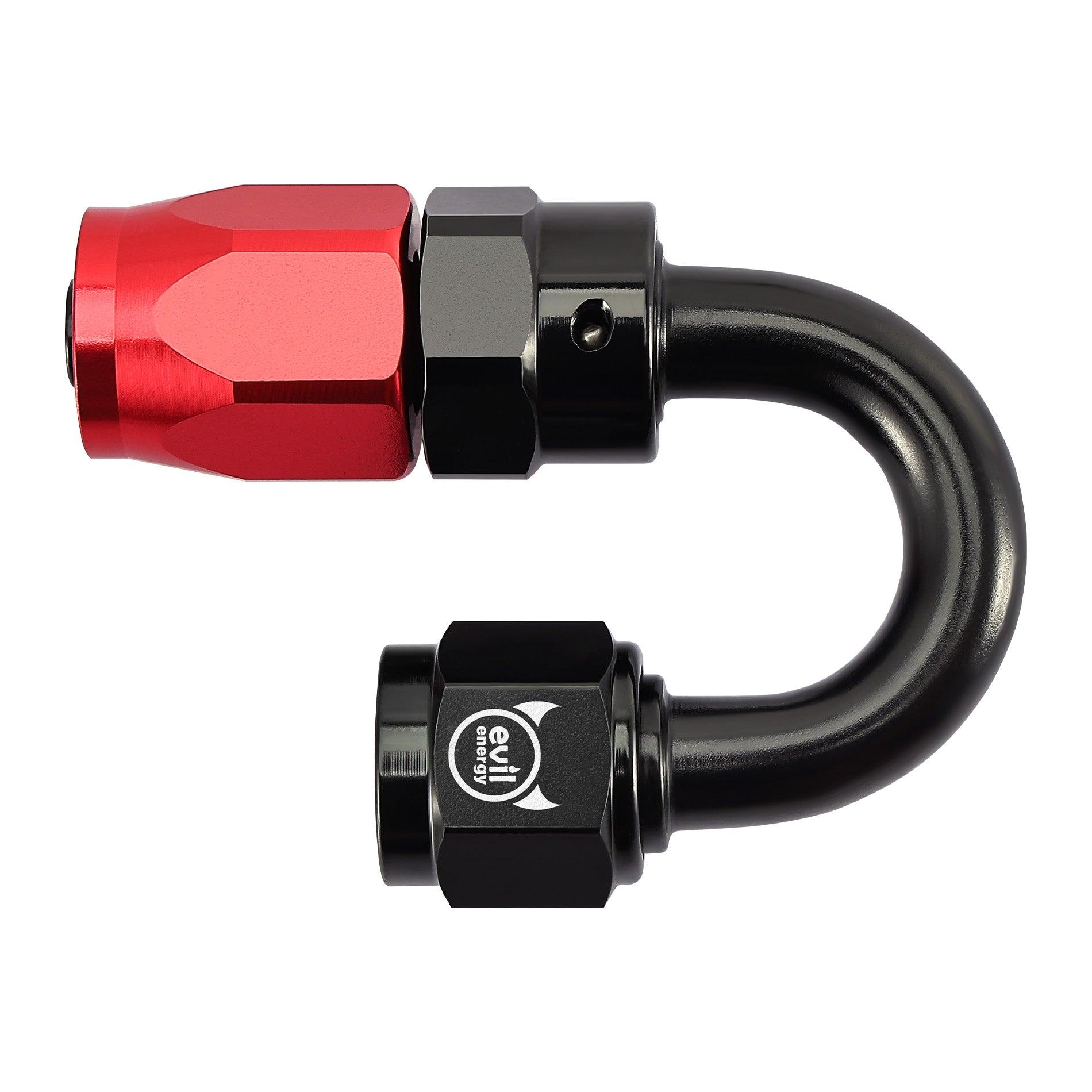 EVIL ENERGY AN Hose End Fitting Red&Black Swivel Aluminum (4/6/8/10/12AN)