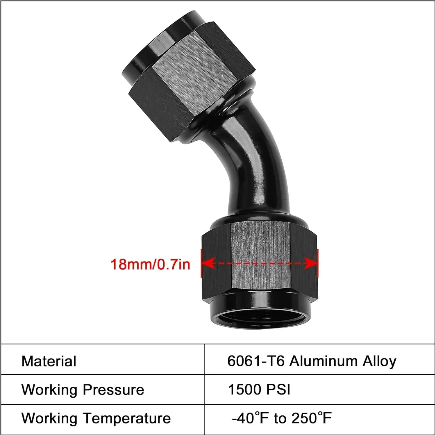 EVIL ENERGY EVIL ENERGY AN Female to AN Female Swivel Coupler Union Fitting Adapter Aluminum (3/4/6/8/10/12/16AN)