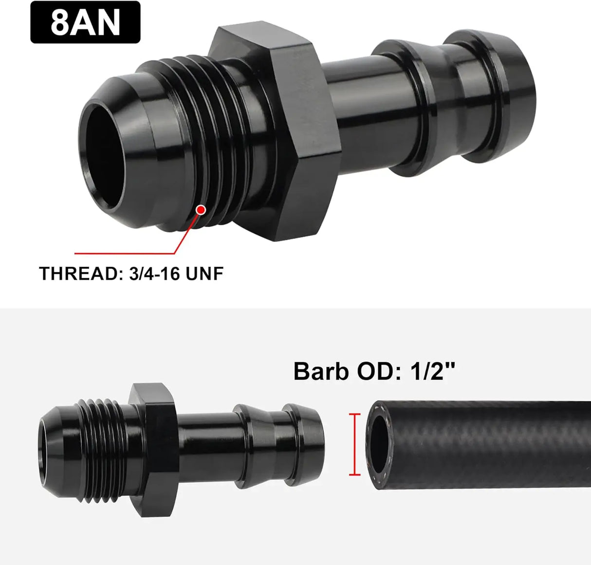 Degree Barb Fitting Adapter,6AN 90 Degree Universal Fuel Line