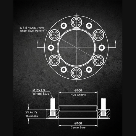 Hubcentric Wheel Spacers[1 Inch]