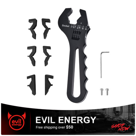 EVIL ENERGY Non Marring Wrench Adjustable AN Fitting Wrench 3-16AN Spanner Aluminum