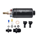 EVIL ENERGY 15-Gallon Fuel Cell Gas Tank Kit with 300LPH Inline Fuel Pump, 6AN PTFE Fuel Line, Fuel Filter, and Pressure Regulator - High-Performance Fuel System