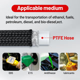 PTFE Fuel Line Fitting Kit 4/6/8/10AN Nylon Braided Fuel Hose 10-25FT Optional | EVIL ENERGY