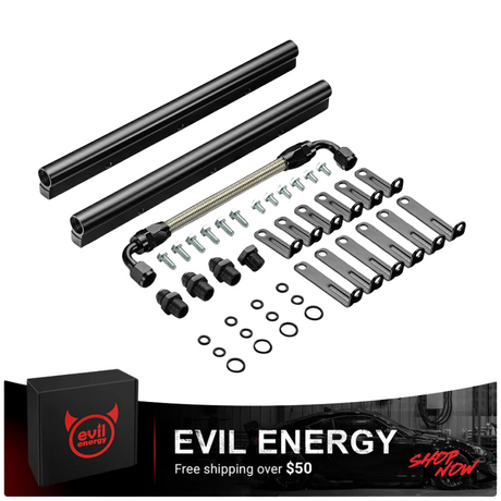 Intake Manifold + Fuel Rail Kit Bundle 300-137 For Single Plane EFI - GM LS1/LS2/LS6 | Evil Energy