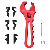 EVIL ENERGY Non Marring Wrench Adjustable AN Fitting Wrench 3-16AN Spanner Aluminum [Red]