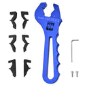 EVIL ENERGY Non Marring Wrench Adjustable AN Fitting Wrench 3-16AN Spanner Aluminum [Blue]