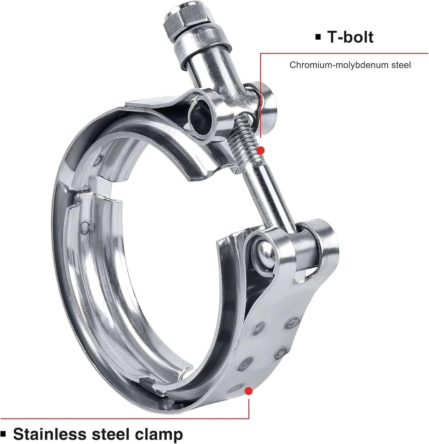 EVIL ENERGY EVIL ENERGY 2.5 /3.0 Inch V Band Clamp for Flange Kit Stainless Steel  (No flanges)