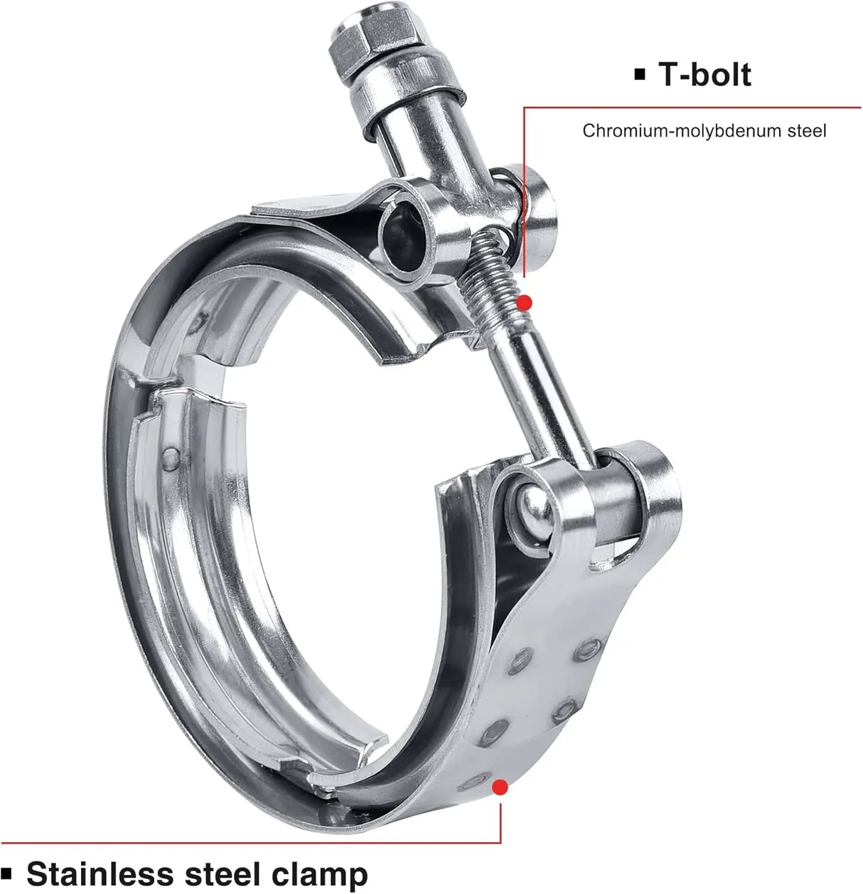 EVIL ENERGY EVIL ENERGY 2.5 /3.0 Inch V Band Clamp for Flange Kit Stainless Steel  (No flanges)