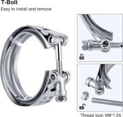 EVIL ENERGY EVIL ENERGY 2.5 /3.0 Inch V Band Clamp for Flange Kit Stainless Steel  (No flanges)