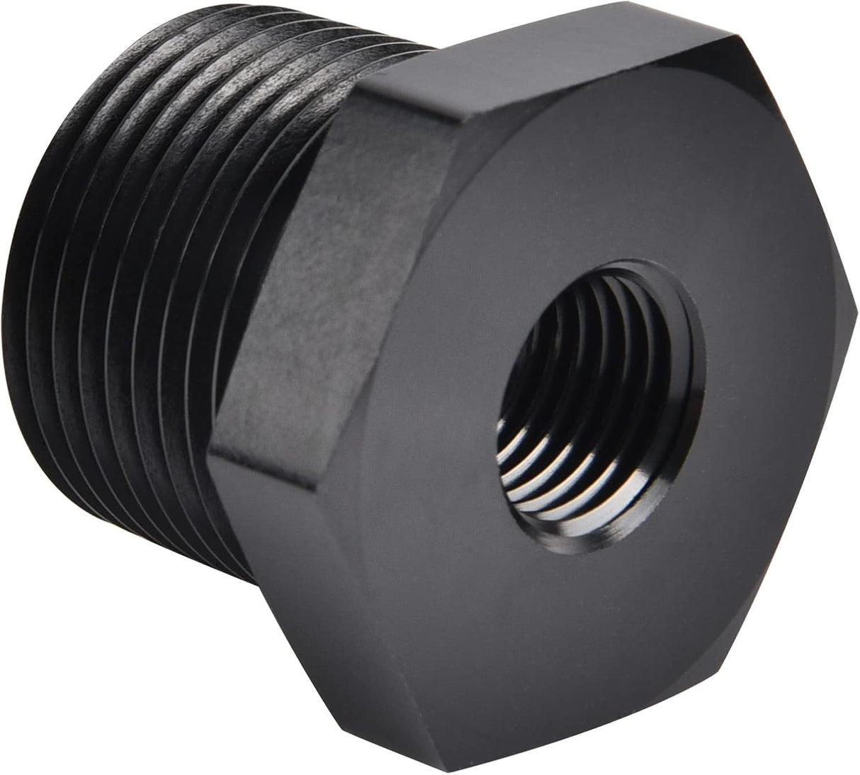 EVIL ENERGY NPT Male to NPT Female Reducer Bushing Fitting Adapter Hex Aluminum Black