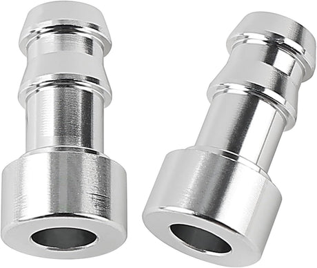 EVIL ENERGY Weld On Hose Barb Tail Nipple On Bung Fitting Adapter Natural Aluminum 2PCS