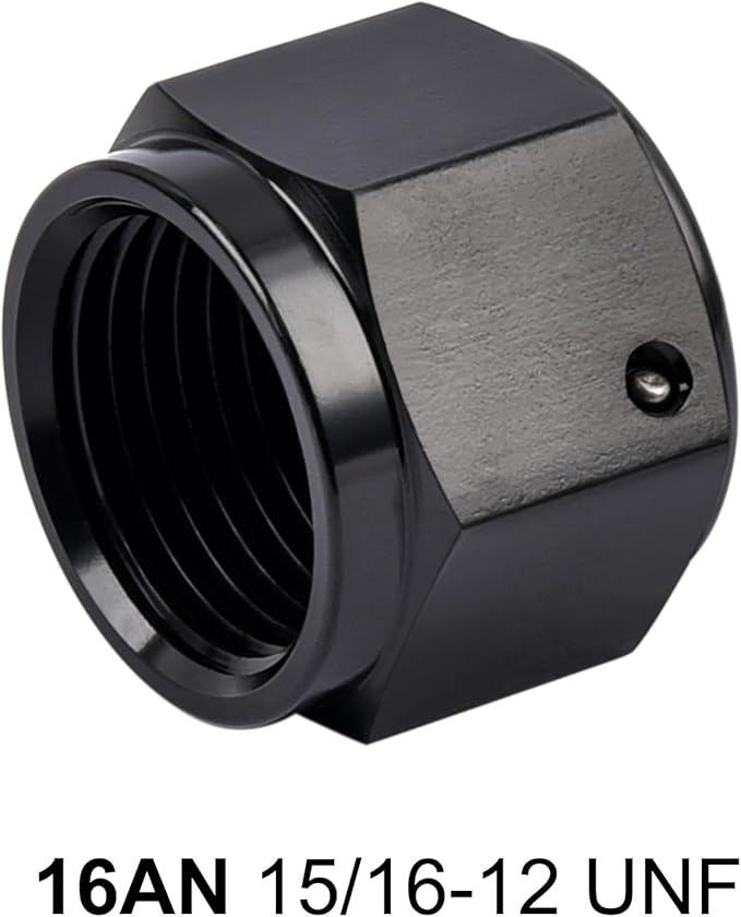 EVIL ENERGY 4/6/8/10AN Flare Cap Block off Fitting Plug Black Aluminum