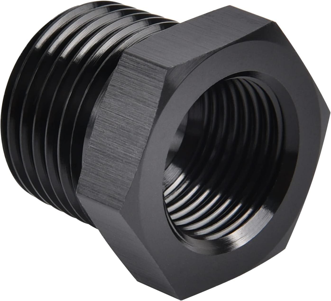 EVIL ENERGY NPT Male to NPT Female Reducer Bushing Fitting Adapter Hex Aluminum Black