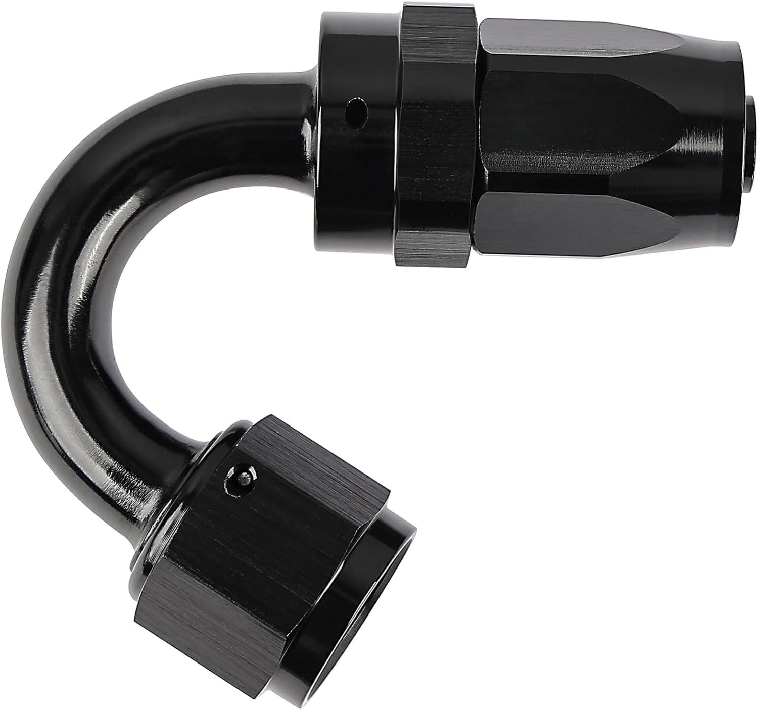 EVIL ENERGY AN Hose End Fitting Straight Swivel Aluminum Black (4/6/8/10/12AN)