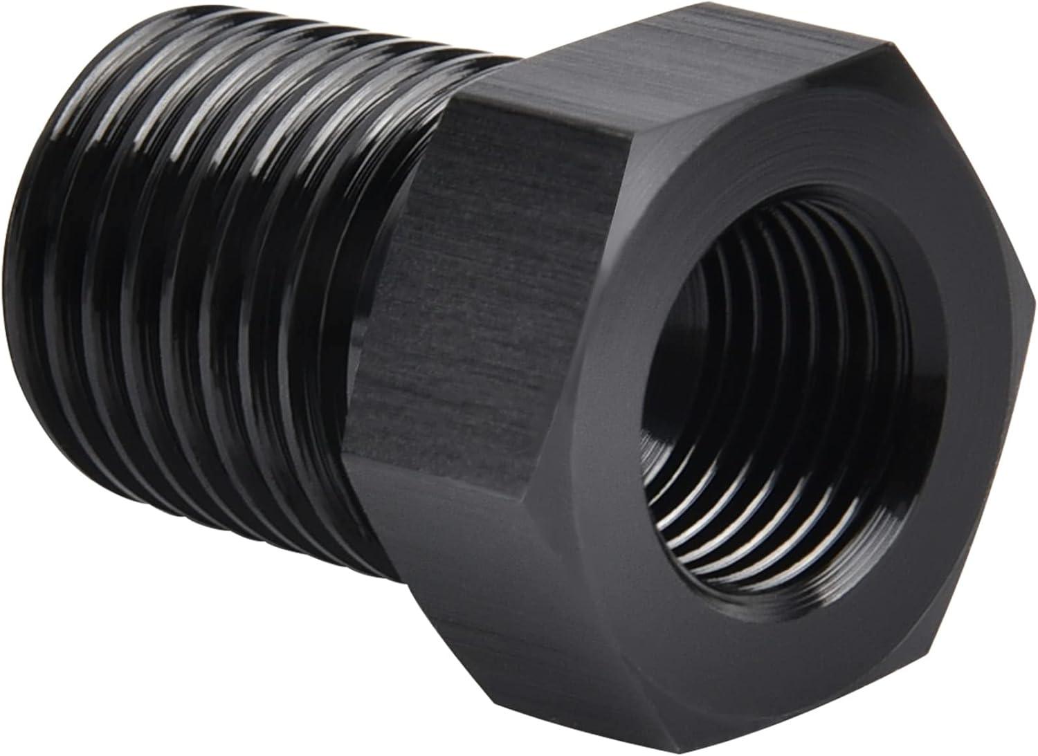 EVIL ENERGY NPT Male to NPT Female Reducer Bushing Fitting Adapter Hex Aluminum Black