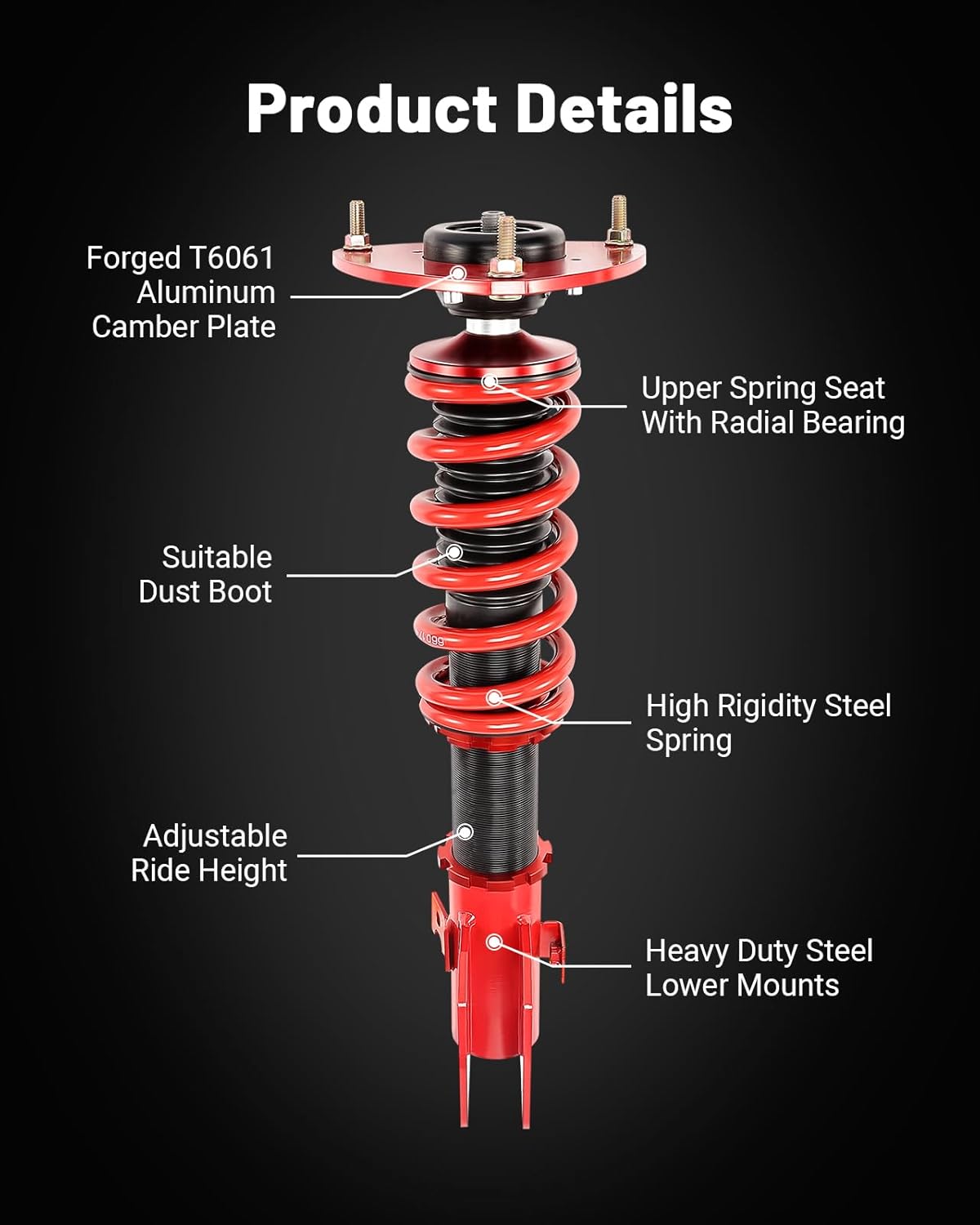 2015-2021 Subaru WRX & STi Coilover Shock Absorbers 4PCS