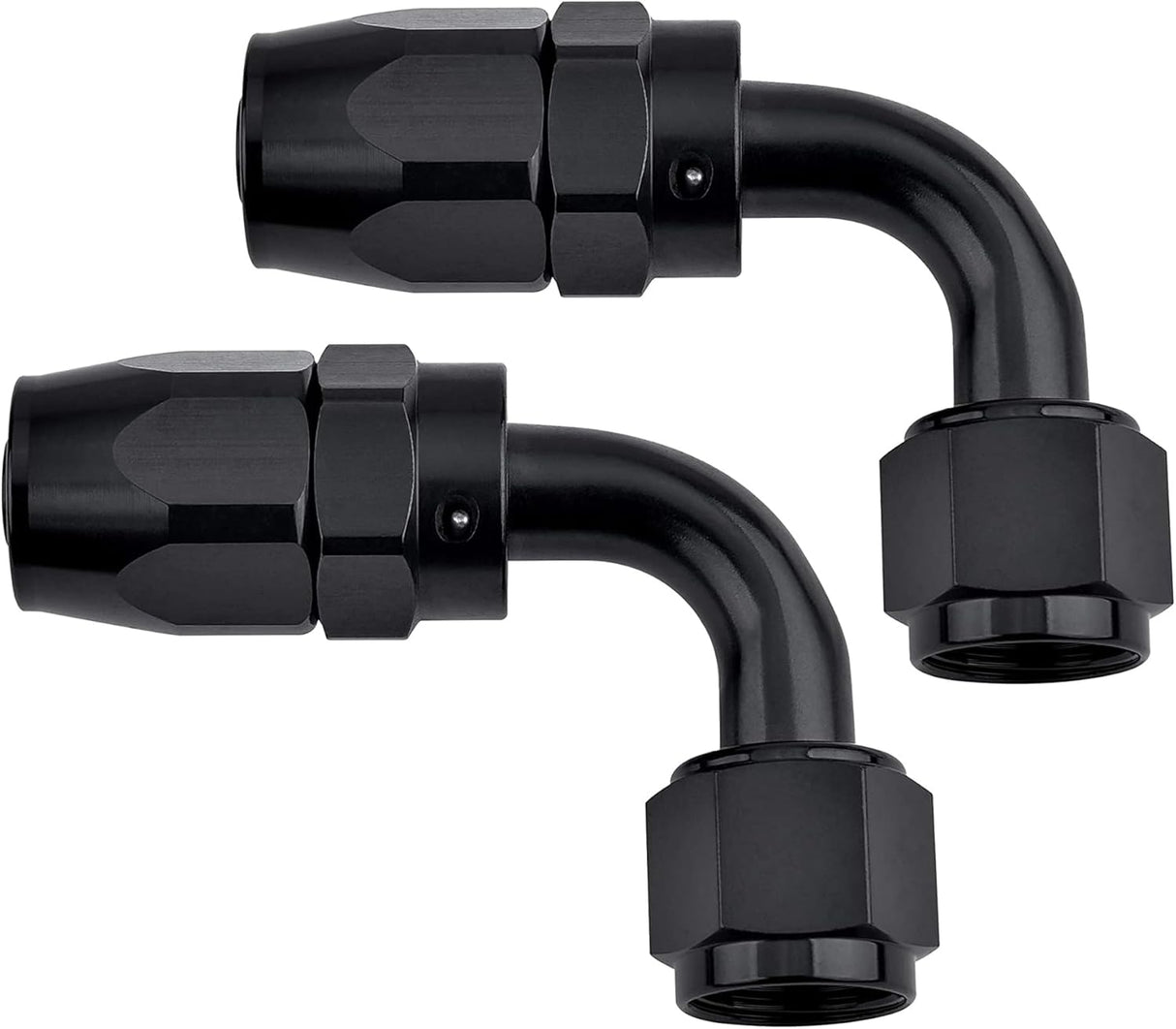 EVIL ENERGY AN Hose End Fitting 90 Degree Swivel Aluminum Black (4/6/8/10/12AN)