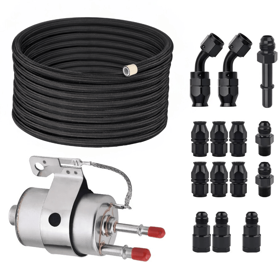 EVIL ENERGY EVIL ENERGY LS Swap Fuel Filter Regulator 58PSI with 6AN PTFE EFI Fuel Hose Kit