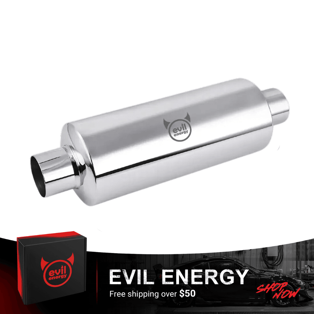 EVIL ENERGY Stainless Steel Exhaust Resonator Muffler 13.8" Length