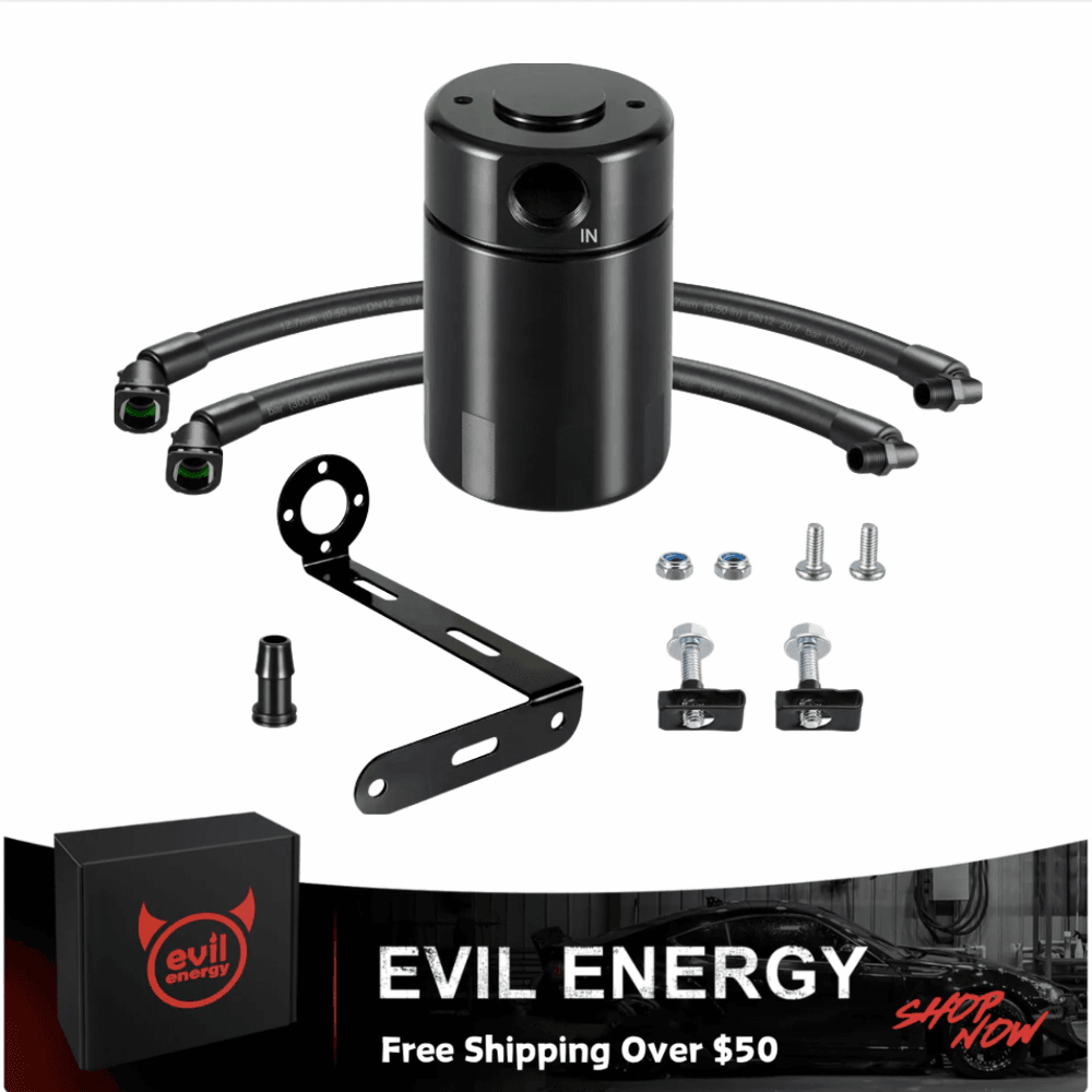 EVIL ENERGY Oil Catch Can,Air Oil Separator compatible with 2011-2023 F-150 2017-2023 Raptor 2018-2021 Expedition 3OZ