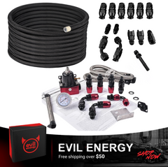 Evil Energy LS Swap Fuel System Kit | 6AN Adjustable Fuel Pressure Regulator with PTFE Fuel Line 25FT