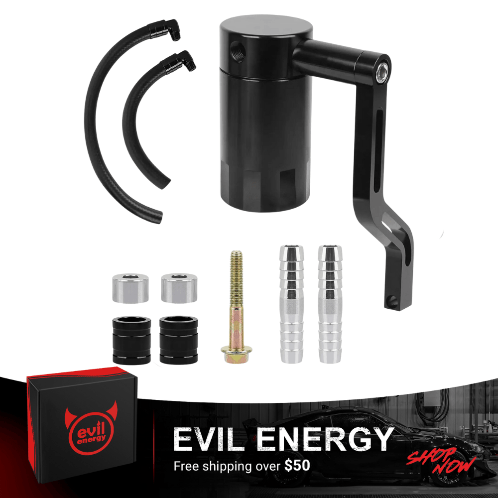 EVIL ENERGY Oil Catch Can Air Oil Separator compatible with 2011-2022 Charger 2011-2022 Challenger 2011-2022 Chrysler 300 SRT8 3OZ