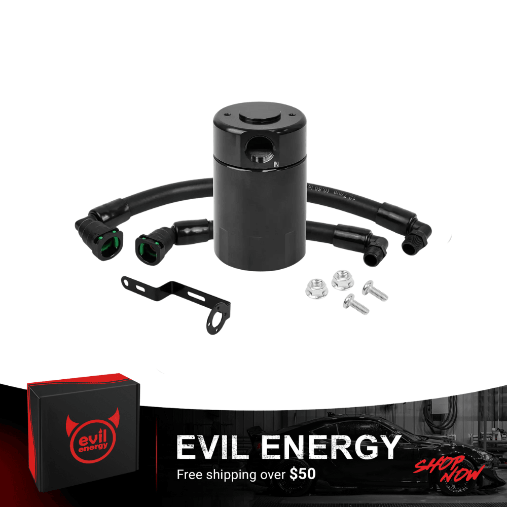 EVIL ENERGY Oil Catch Can Air Oil Separator compatible with 2015-2022 Charger/Challenger 2018-2021 Trackhawk 2018 Challenger Demon 2021-2022 Durango Hellcat Passenger Side 3OZ