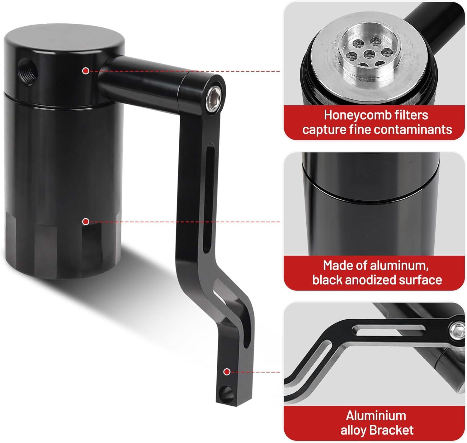 EVIL ENERGY Oil Catch Can Air Oil Separator compatible with 2011-2022 Charger 2011-2022 Challenger 2011-2022 Chrysler 300 SRT8 3OZ