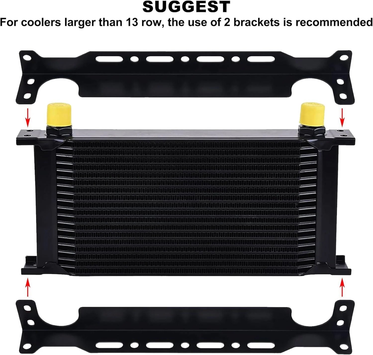 EVIL ENERGY Universal 10AN Transmission & Engine Oil Cooler Kit with Mounting Bracket (13-13.4 inch)