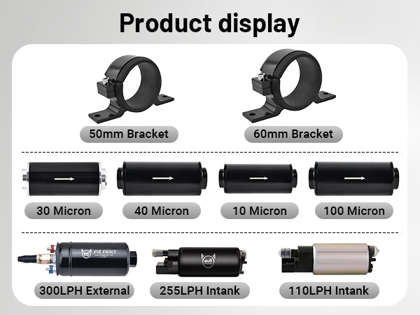 EVIL ENERGY EFI Fuel Pump With Fuel Filter Kit External or Intank