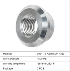 EVIL ENERGY EVIL ENERGY NPT Female Weld on Bung Fitting Aluminum (1/2" 1/4" 1/8" 3/4" 3/8" )