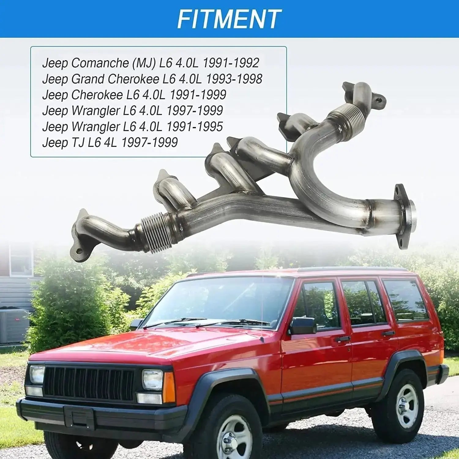 mysite Dorman 674-196 Exhaust Manifold Kit 1991-1999 Jeep Grand Cherokee Wrangler 4.0L Engine  | EVIL ENERGY