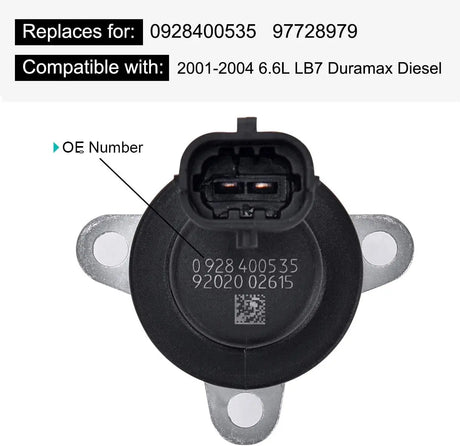 EVIL ENERGY EVIL ENERGY 0928400535 Diesel Fuel Pressure Regulator Compatible with 2001-2004 6.6L LB7 Duramax Diesel