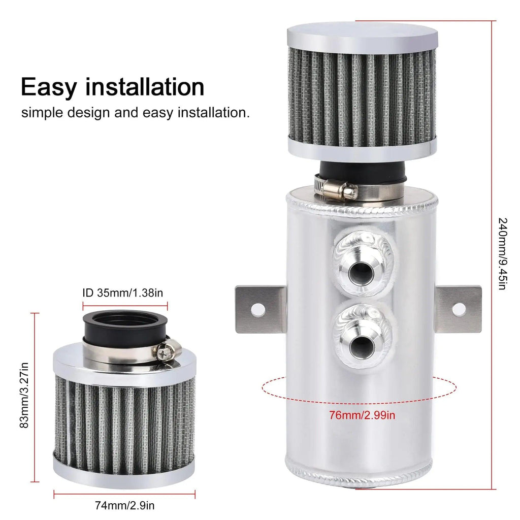 EVIL ENERGY PCV/CCV 10AN Baffled Aluminum Oil Breather Catch Can ...