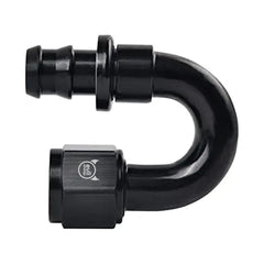 evilenergy EVIL ENERGY 180 Degree Push Lock AN Hose Fitting End Black (8/10AN)