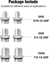 evilenergy EVIL ENERGY 30 Micron Inline Fuel Filter with 6AN 8AN 10AN Adapter&Bracket Clamp 60MM Universal