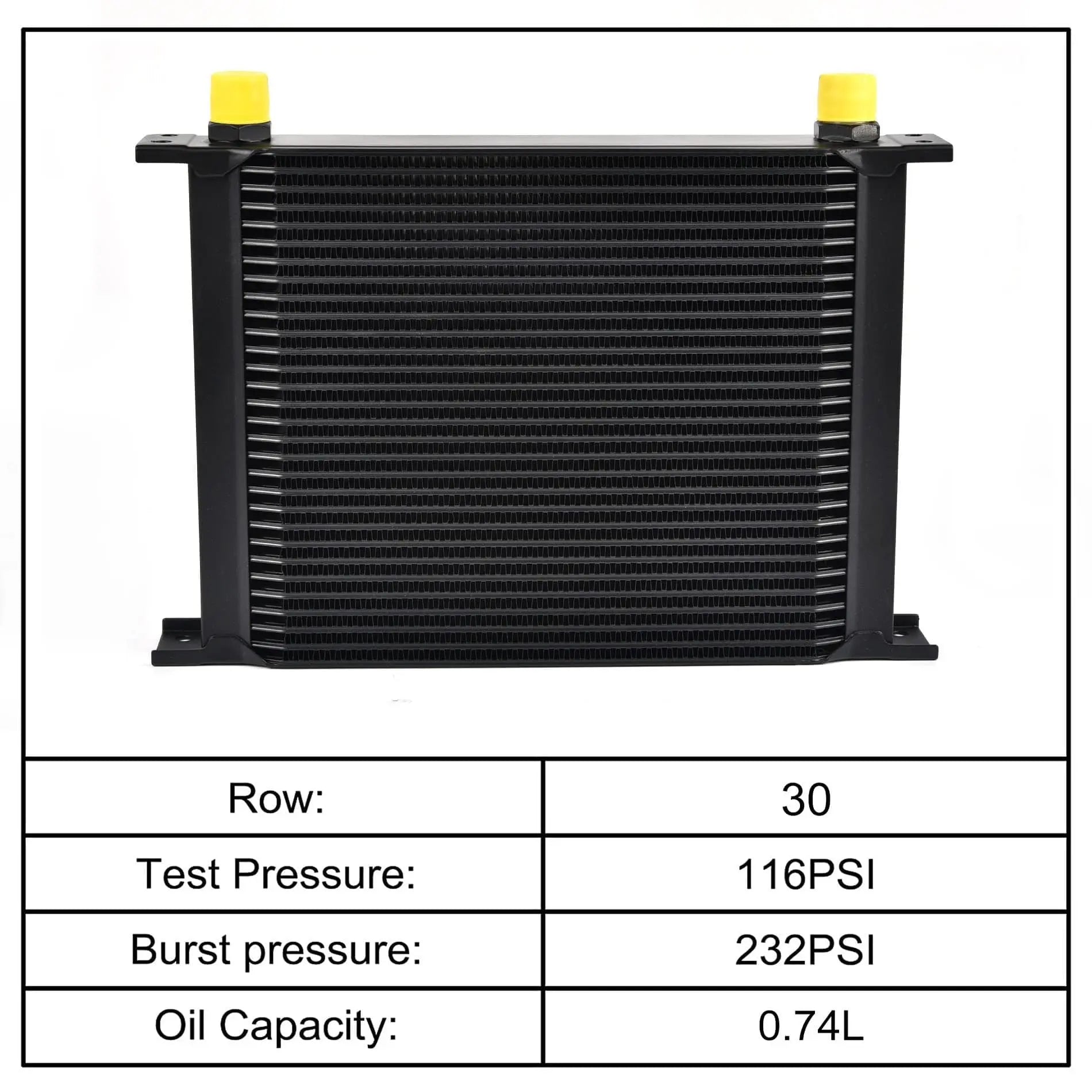 Evilenergy EVIL ENERGY 30 Row AN10-10AN Stacked Plate Oil Cooler Universal Engine Transmission