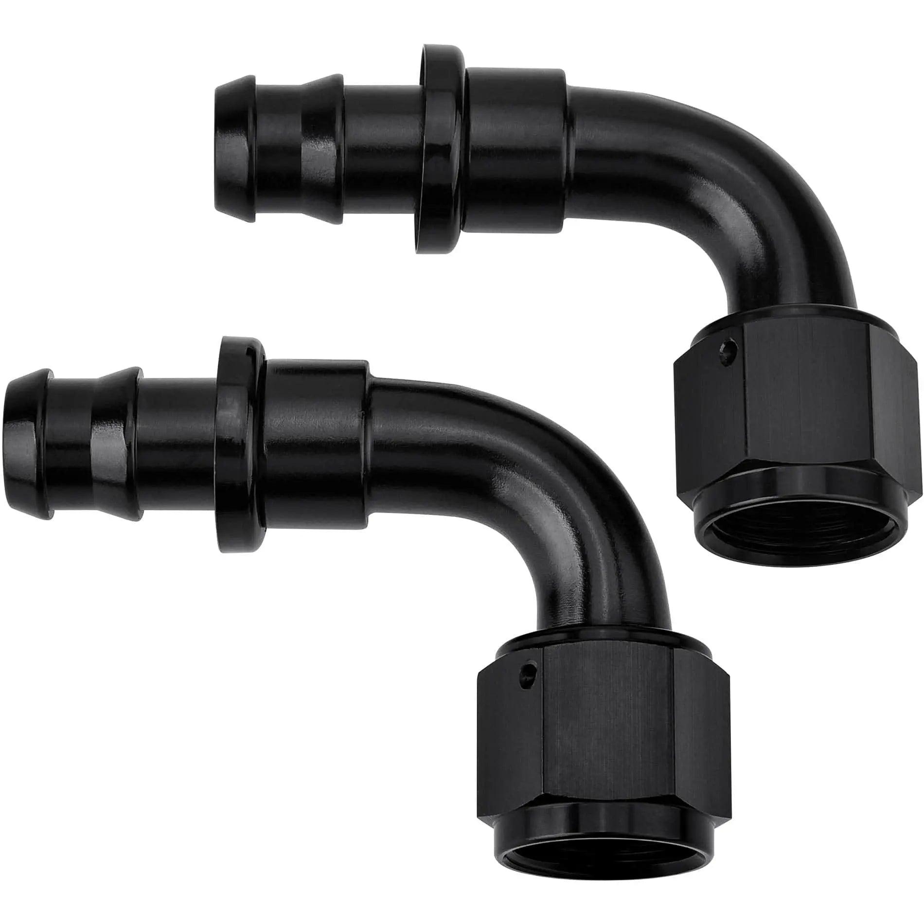 EVIL ENERGY 4/6/8/10/12AN Push Lock Fuel Hose Fitting End 90 Degree ...