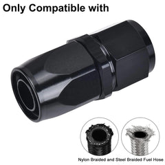 Evilenergy EVIL ENERGY 4/6/8/10/12AN Hose End Fitting Straight Swivel Aluminum Black