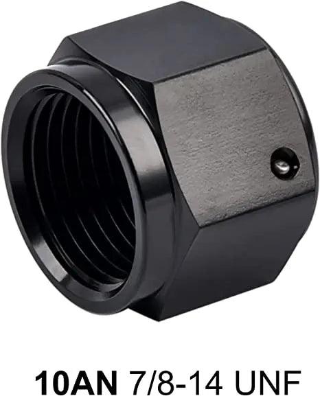 Evilenergy EVIL ENERGY 4/6/8/10AN Flare Cap Block off Fitting Plug Black 2PCS