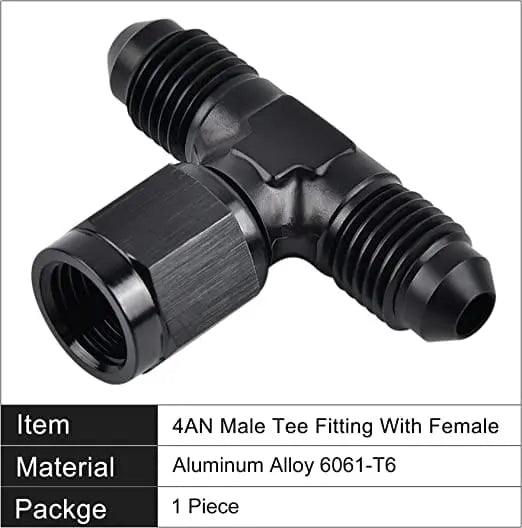 Evilenergy EVIL ENERGY 4/6/8/10AN Male Tee Fitting Adaptor with Female Swivel on Side